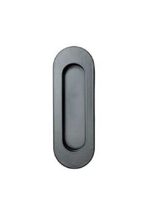 Concha oval sem furos 120×40 – Preto