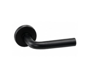 Puxador de porta com muleta curva Ø19 – Preto
