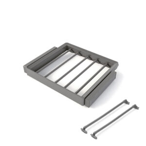 Porta-calças Quartz Emuca com sete varões e estrutura extraível em titânio